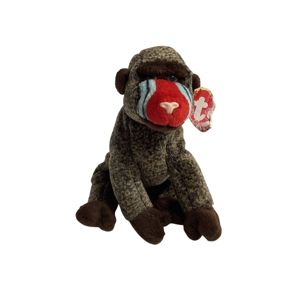 Ty Beanie Baby Cheeks Baboon Plush Stuffed Animal Toy Collectible‎